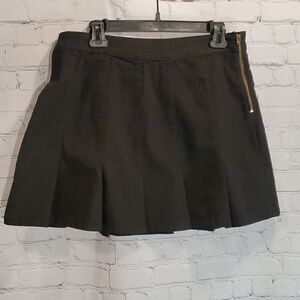 No Boundaries black pleated denim mini skirt size 13